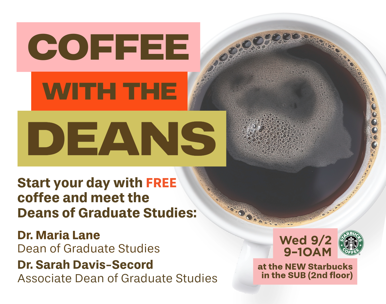 Coffee with the Deans of Graduate Studies